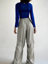 Parachute Solid Color Elegant Wide Leg Pants