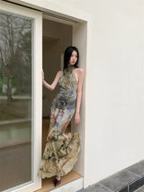 Renaissance Oil Painting Maxi Dress