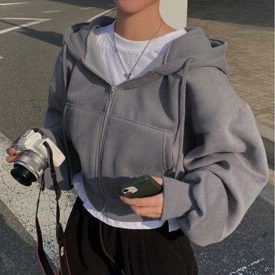 Y2K Oversized Loose Zip Hoodie