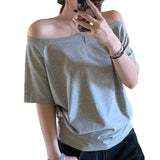 Camiseta de verano casual lisa sencilla
