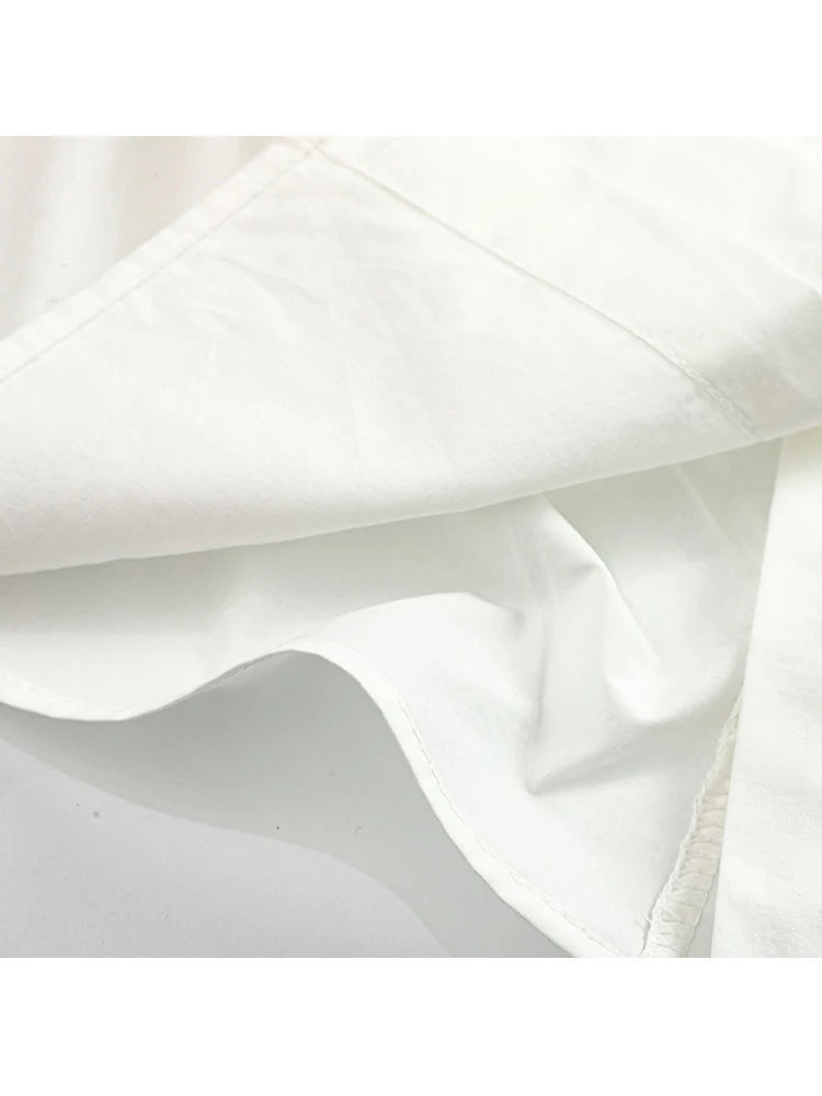 Women Korean Short Sleeve White Shirt