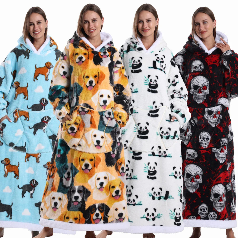 Cartoon Tragbare Homewear Pyjama-Decke