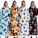 Cartoon Tragbare Homewear Pyjama-Decke