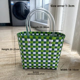 Plastic Handwoven Beach Handbag