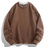 O-neck Solid Color Sweatshirt