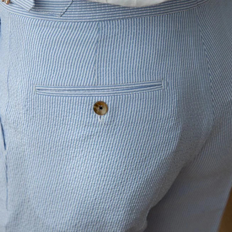 Men's Old Money Slim-fit Thin Blue Striped Pants