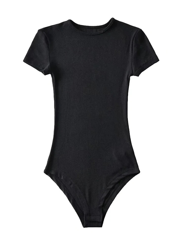 Sexy Slim Short-Sleeve O-neck Bodysuits