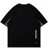 Camiseta holgada de estilo deportivo con retazos