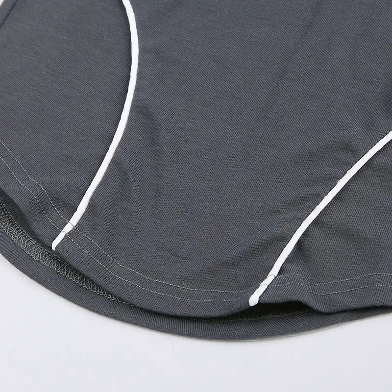 Acubi Zipper Stand Collar Top