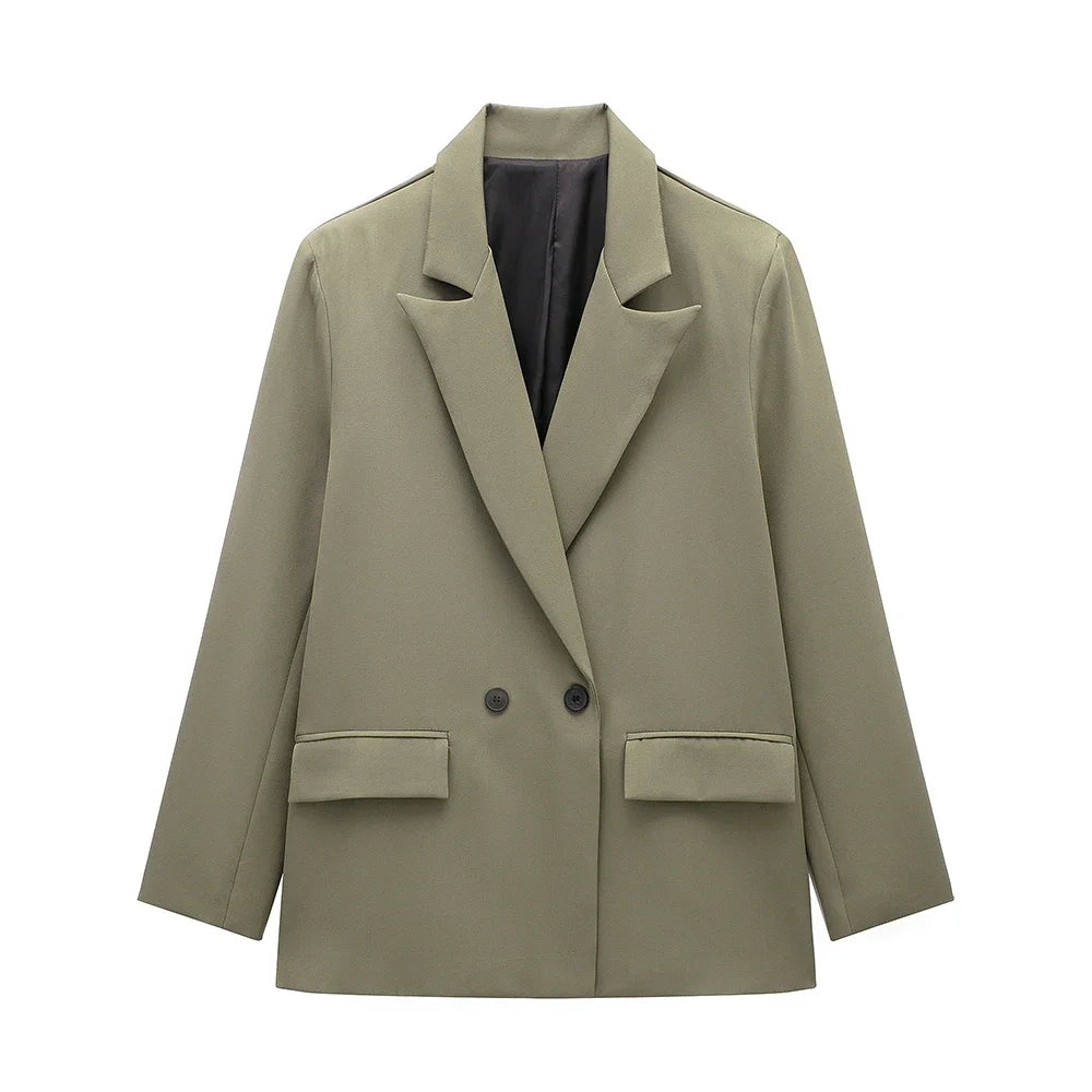 Women Double Breasted Old Money Blazer