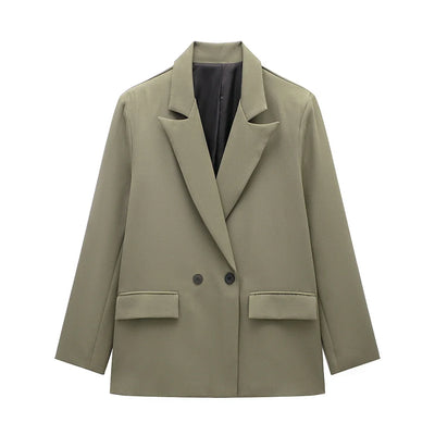 Women Double Breasted Old Money Blazer