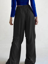 Parachute Solid Color Elegant Wide Leg Pants