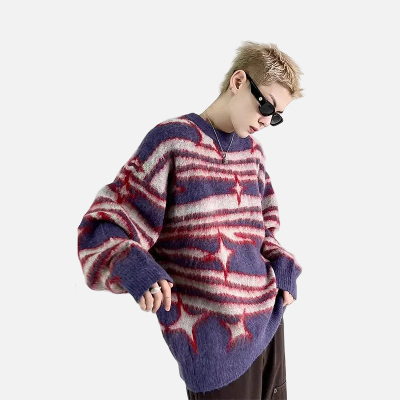 Star Cozy Warm Fuzzy Sweater