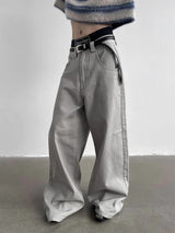 Herbstlich graue weite Hose