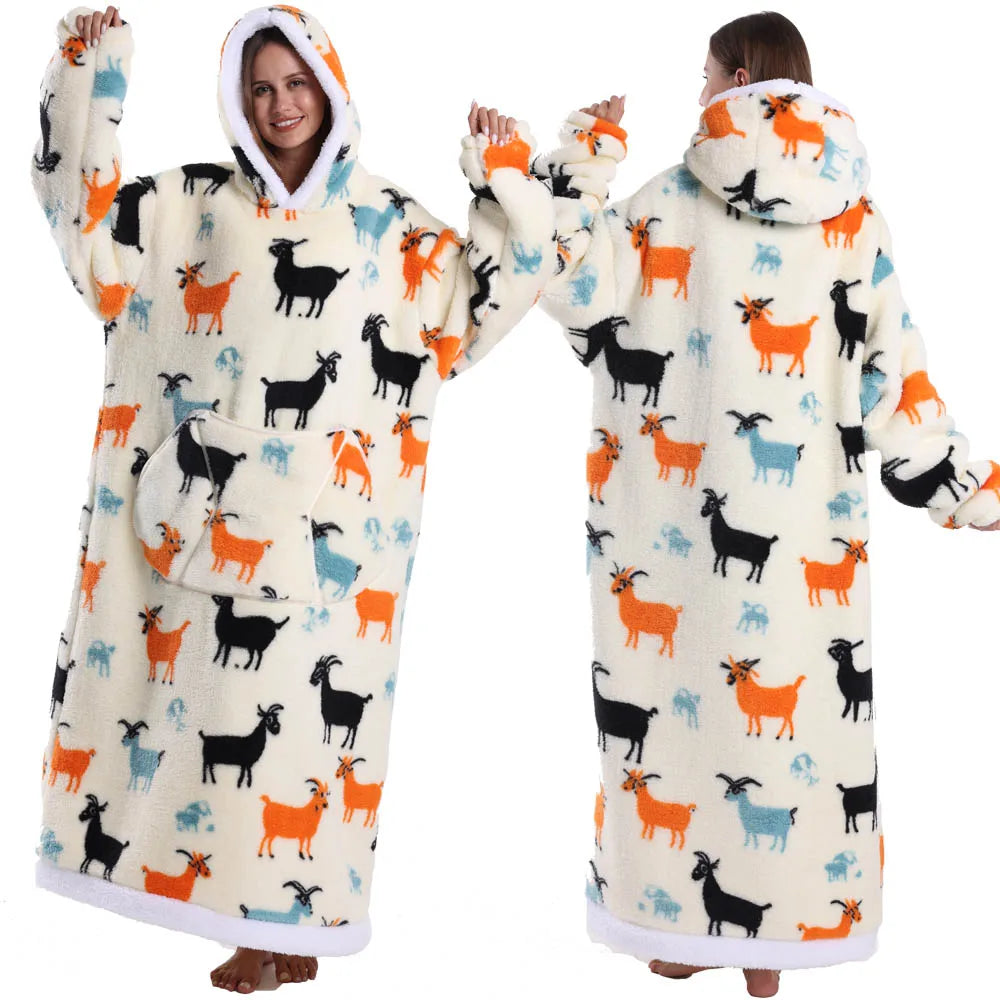 Cartoon Tragbare Homewear Pyjama-Decke