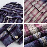 Women's Plaid Hooded Shirt