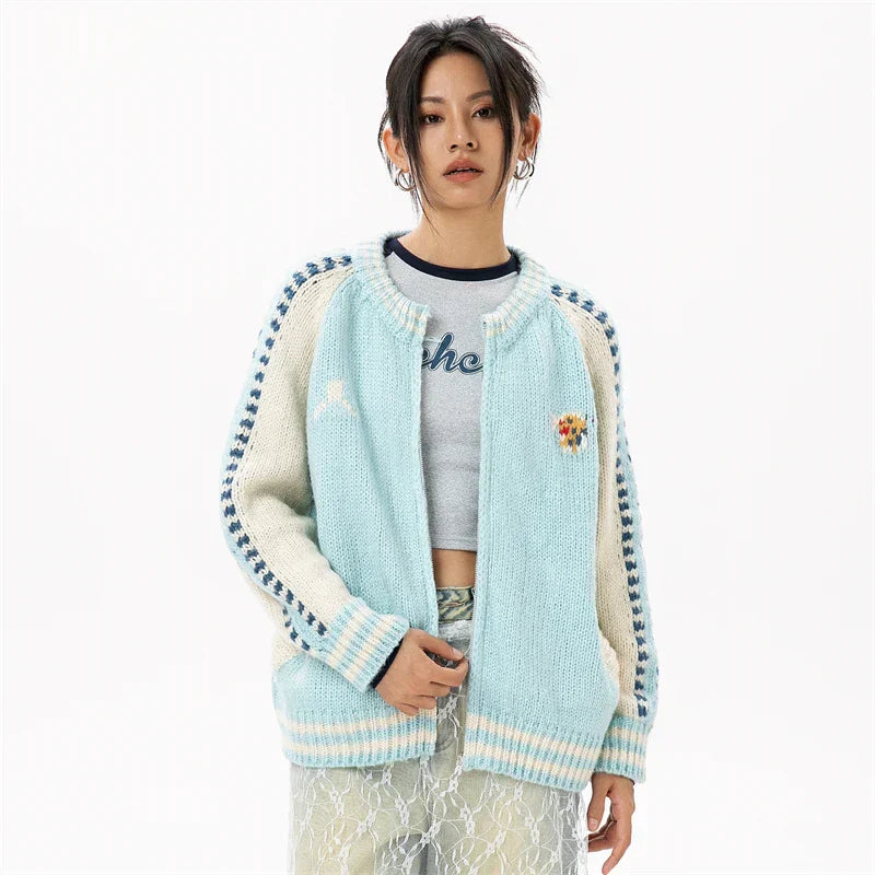 Gemütlicher Strickpullover mit Reißverschluss