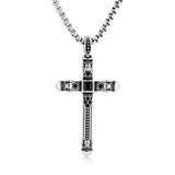 Y2K Stainless Steel Gothic Cross Pendant Necklace