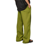 Polyester Solid Color Wide Leg Sweatpants