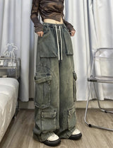 Straight Leg Multi-Pocket Cargo Jeans