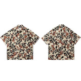 Trendy Hawaiian Plant Print Shirt