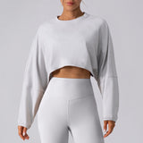 Basic Long Sleeve Sports Crop T-Shirt