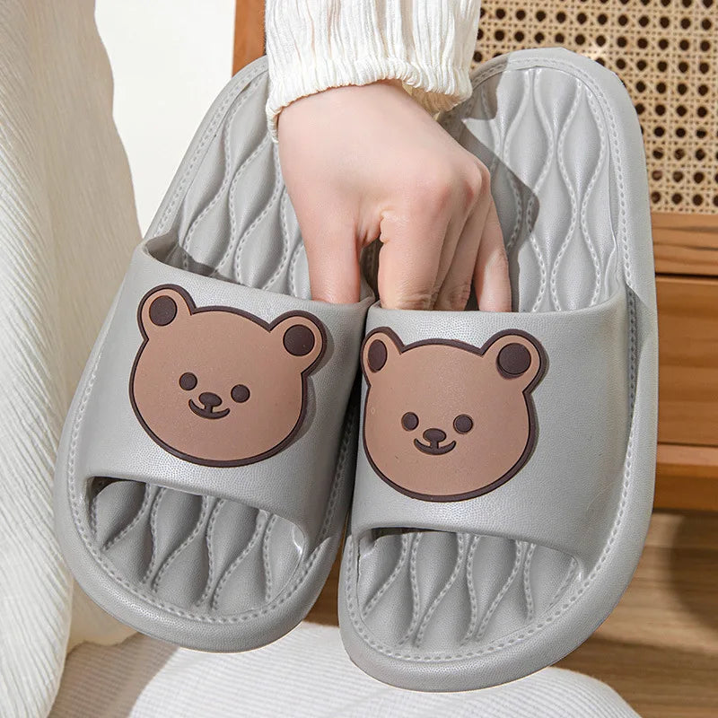 Summer Cartoon Bear Indoor Slippers