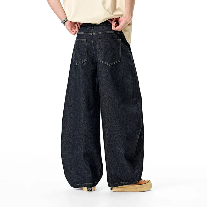 Navy Baggy Denim Jeans