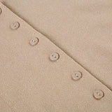 Button Up Knitted V-neck Mini Dress