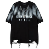 Distressed Crew Neck T-Shirt