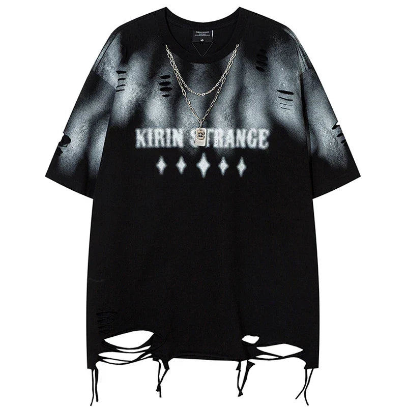 Distressed Crew Neck T-Shirt
