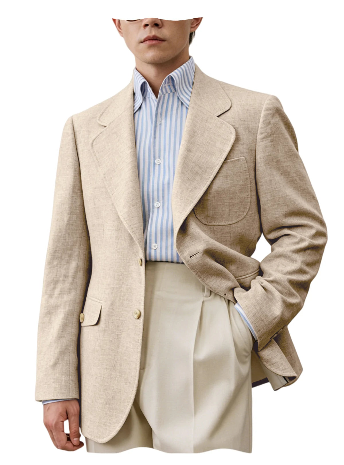 Men's Linen Casual Blazer