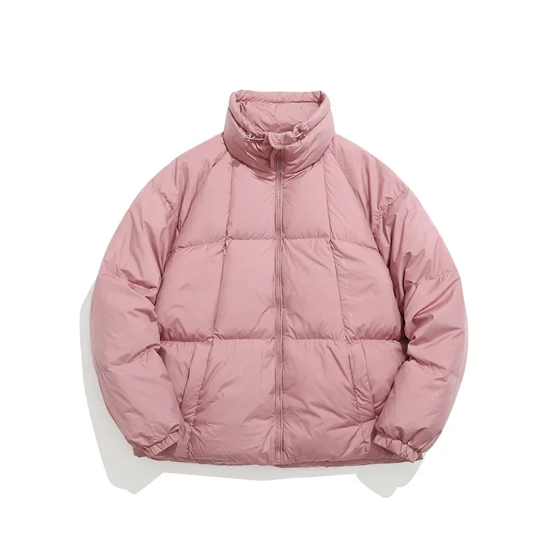Waterproof Thicken Down Solid Color Puffer Jacket