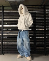 Y2K Splicing Stickerei Jeans