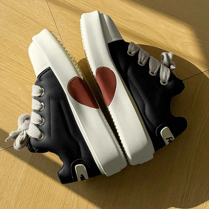 Y2K Retro Heart Skater Sneakers