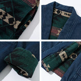 Drawstring Warm Wool Denim Coat
