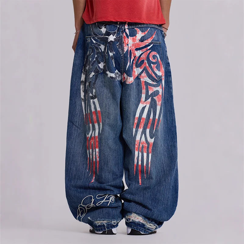 Vintage Wings High Waisted Jeans