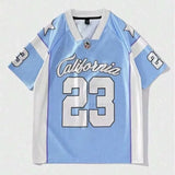 Vibrant V-Neck Football Jersey T-shirt