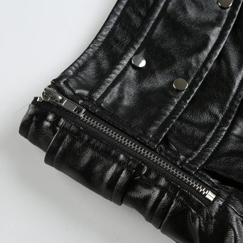 Acubi River Punk Pleated Mini Skirt