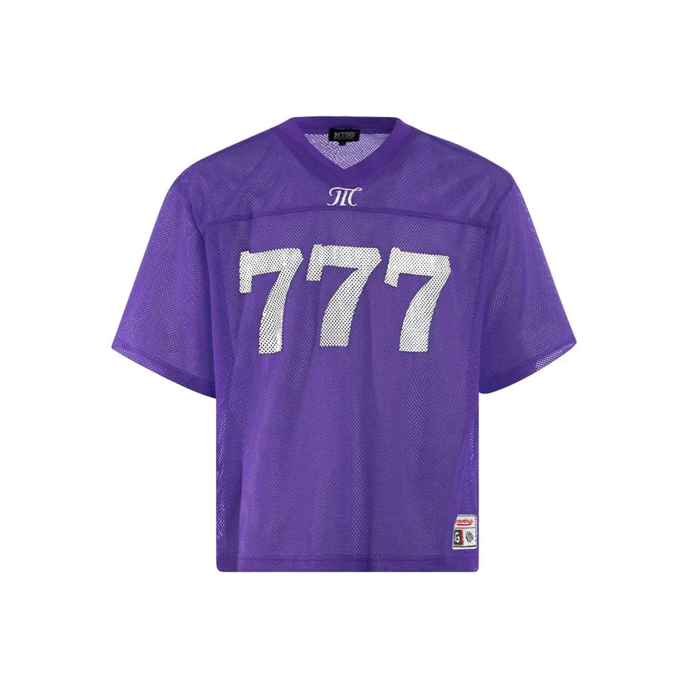 777 Breathable Mesh Hollow Retro T-Shirt