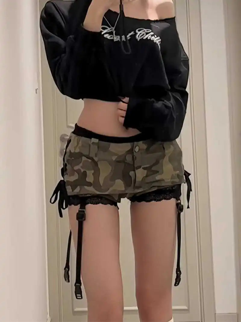 Summer Aesthetic Low Rise Mini Denim Skirt