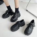 Corporate Girlie Black Leather Shoes