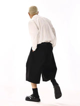 Wide Leg Black Jorts