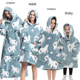 Family Oversize Sherpa Blanket Hoodie