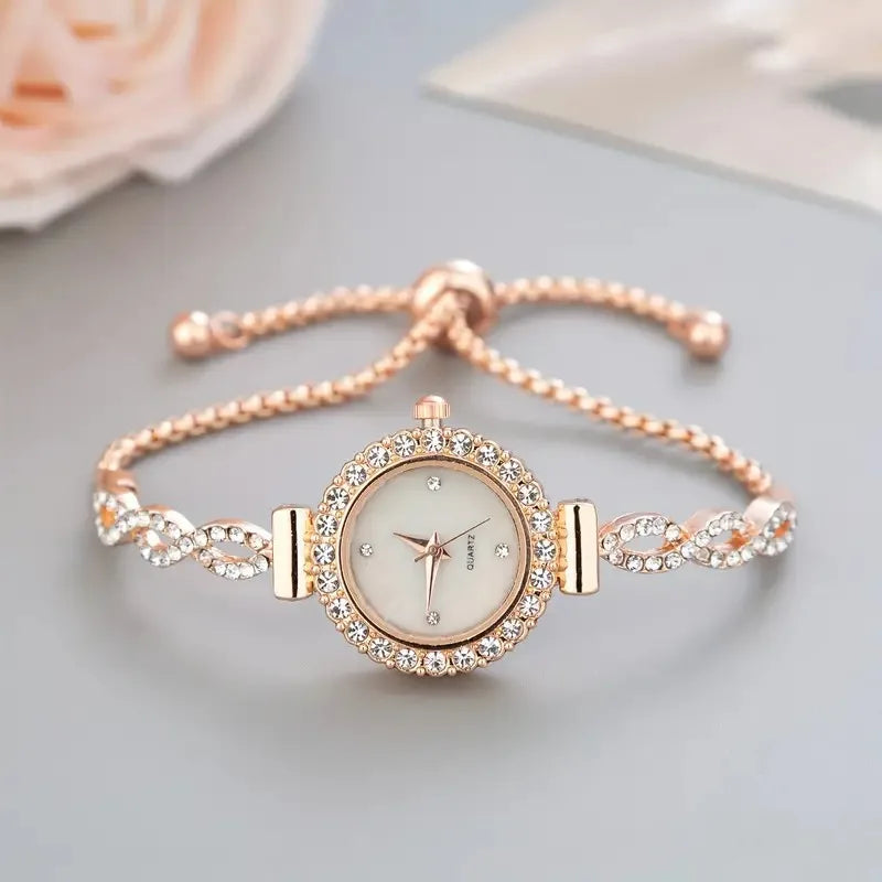 Rhinestone Quartz Watch