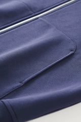 Y2K Fleece Zip-up Solid Color Hoodie