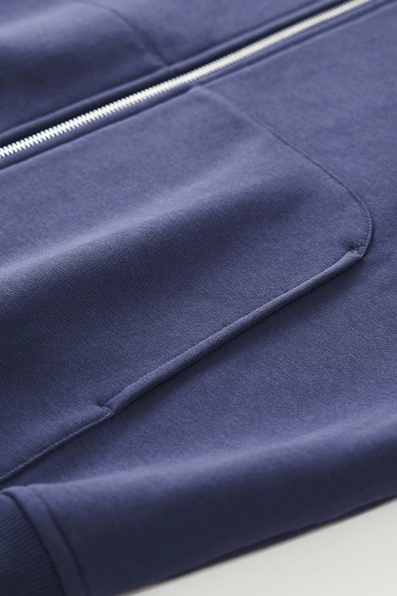 Y2K Fleece Zip-up Solid Color Hoodie