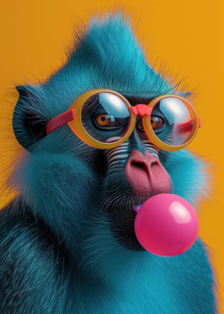 Colorful Funny Animal Blowing Posters