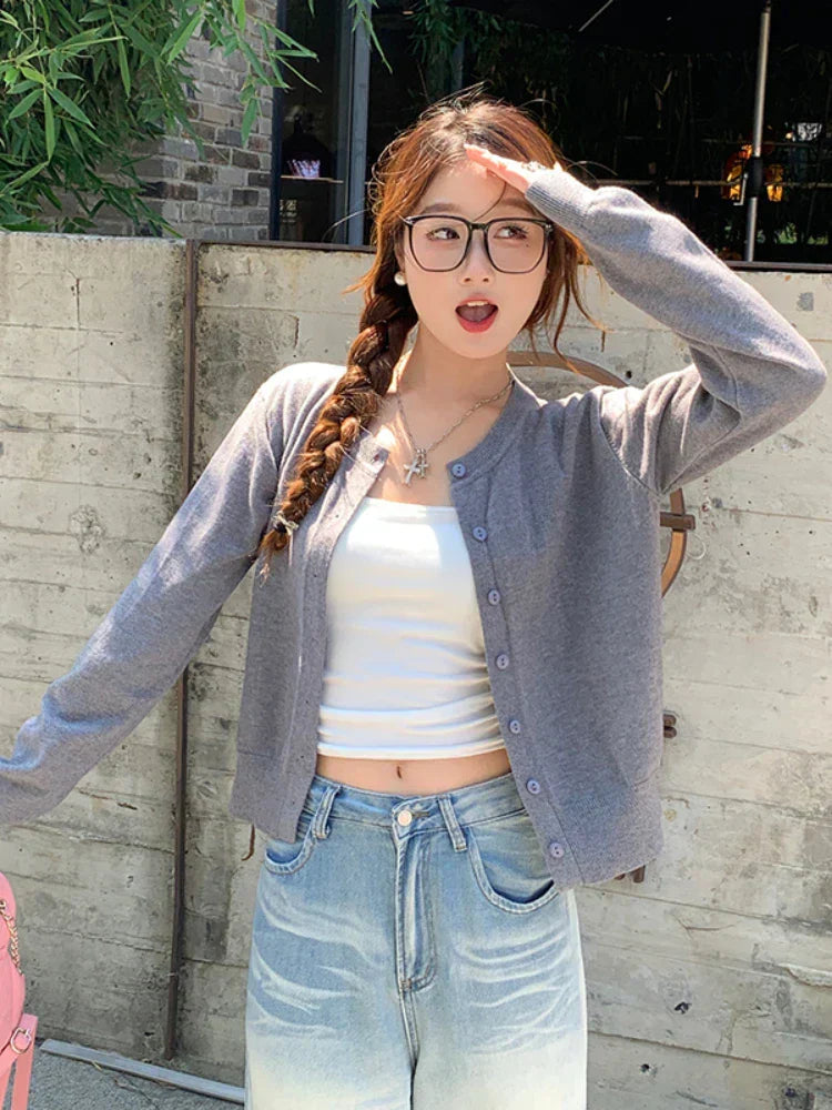 Elegant Button Down Knitted Cardigan