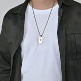 Stainless Steel Poker Card Necklaces